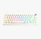 Witte pudding keycaps met doorschijnende zijkanten – double shot PBT in OEM-profiel